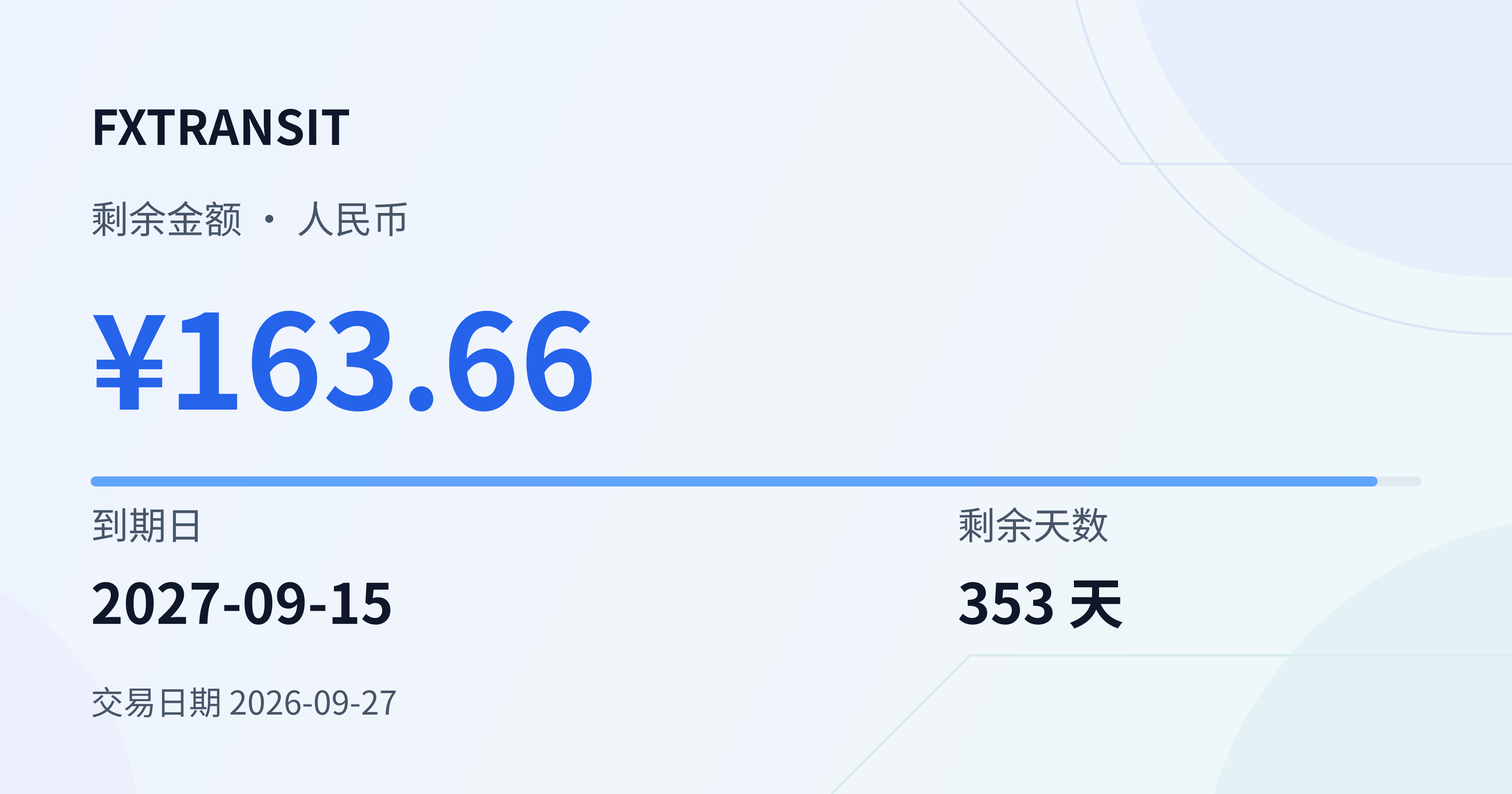 FXTRANSIT · VPS 剩余价值